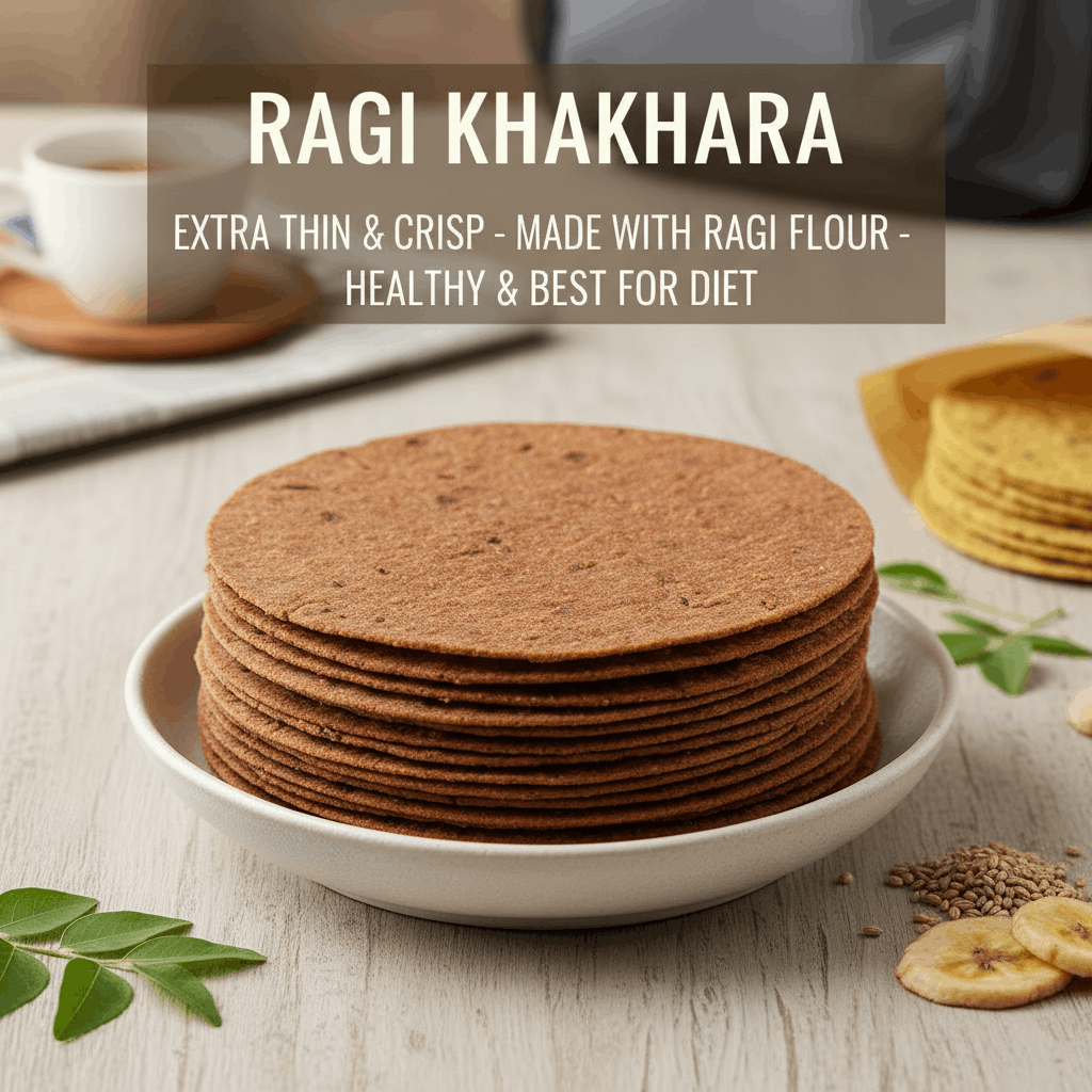 Ragi Khakhra (400g) | 100% Finger Millet Superfood | High Calcium