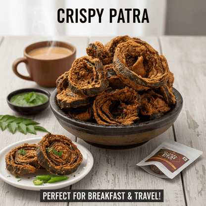 Premium Crunchy Bardoli Patra | Sweet & Tangy Colocasia Rolls | Seewans 1976