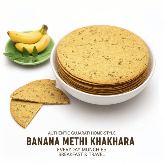 Banana Methi Khakhra (400g) | Paper-Thin 0.5mm | Kela Methi Bhajia Flavor