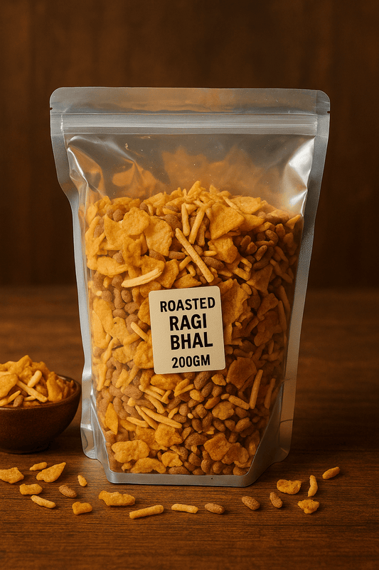 Healthy Roasted  Ragi bhel ( Diet friendly )